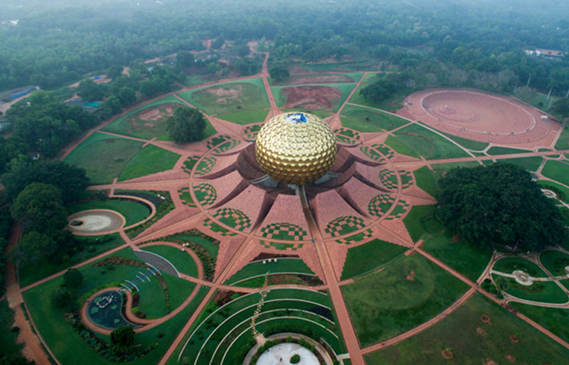 Auroville famous landmarks in pondicherry